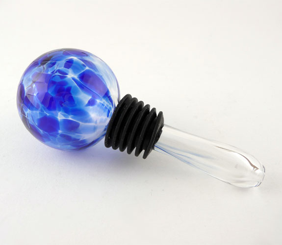 Henrietta Glass -Wine Stopper, True Blue